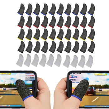 Рукав для пальцев 10 шт. для мобильной игры PUBG, Бесшовные перчатки с защитой от пота, дышащие перчатки для пальцев, чувствительный игровой сенсорный экран
