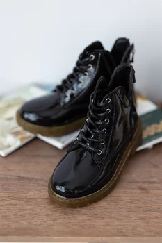 Обувь для куклы BJD, размер 1/4 1/3, размер дяди, новые мужские ботильоны из лакированной кожи на оксфордской подошве, кожаные ботинки с V-образным вырезом, костюмная обувь джентльмена