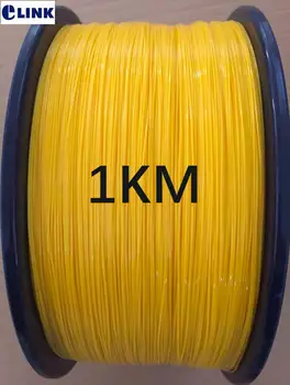 1000mtr 0,9 мм натяжной волоконно-оптический кабель G652D G657A 9/125um SM желтые 900-дюймовые волоконные косички ftth однорежимный провод 1 км/рулон ELINK