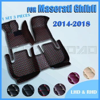 Автомобильные коврики для Maserati Ghibli 2014 2015 2016 2017 2018 Пользовательские автоматические Накладки для ног автомобильный ковер