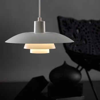 Подвесной светильник в скандинавской простоте, красочный светодиодный подвесной светильник в форме зонтика для ресторана, гостиной, фойе, светильник