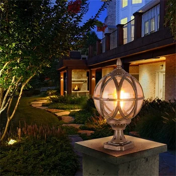 Наружный светильник для внутреннего дворика, современное светодиодное Круглое водонепроницаемое Освещение для крыльца, балкона, виллы во внутреннем дворе Изображение 2