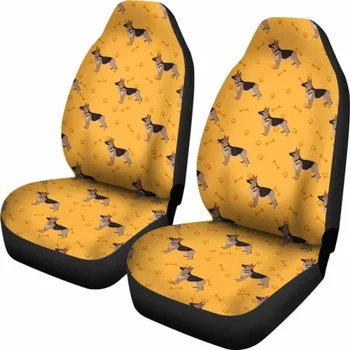 Чехлы для автомобильных сидений немецкой овчарки 2091706, комплект из 2 универсальных защитных чехлов для передних сидений Изображение 2