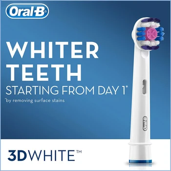 Электрическая Зубная щетка Oral B Со Сменными Насадками EB18 3D Белая Профессиональная Зубная щетка для удаления пятен от дыма, пятен от чая Изображение 2