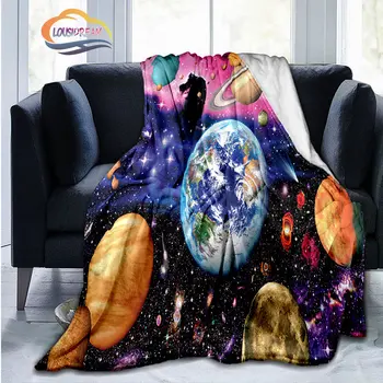 Космическая Вселенная и множество планет в серии Galaxy, Модное фланелевое одеяло, обои солнечной системы, одеяло, диван-кровать, теплое одеяло