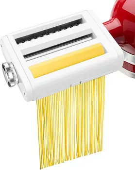Насадка для приготовления миксеров KitchenAid 3 в 1 Набор включает валик для макарон, нож для спагетти и фетучини, прочный