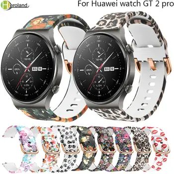22 мм Ремешок для часов Huawei Watch GT 2 pro 46 мм Смарт-Браслеты Мягкий Спортивный Ремешок Для Часов Силиконовый Браслет Correa Дышащий
