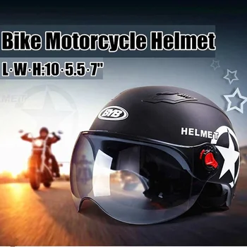 Модный мотоциклетный шлем Для верховой езды, Анти-ультрафиолетовый Шлем, Защитный шлем, Дышащий Солнцезащитный Крем, Регулируемый Полуоткрытый шлем для лица Изображение 2