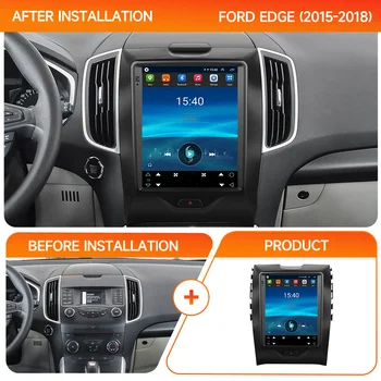 JUSTNAVI Android 10 Автомобильный Радиоприемник 2DIN 9,7 Дюймов Автомобильный Мультимедийный Центральный Видеоплеер Авторадио GPS для Ford Edge 2015-2018 DVD Изображение 2