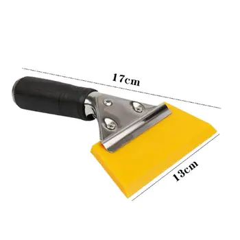 Желтое мягкое лезвие TPU TPH с ручкой из нержавеющей стали, виниловая пленка, пленка для тонировки окон из углеродного волокна, Установочный ракель B68 Изображение 2