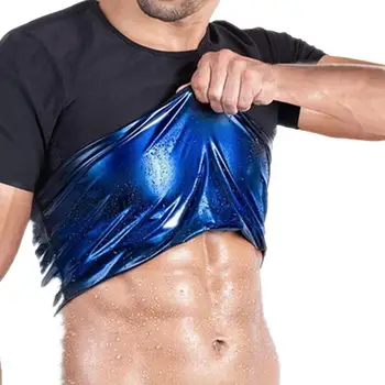 Мужская рубашка для тренировки талии Sweat Men Жилет для сауны Мужской Жилет для упражнений в тренажерном зале Универсальная куртка для коррекции фигуры Body Shaper