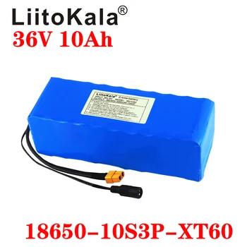 Аккумулятор для Электровелосипеда LiitoKala 36V 10AH Встроенный Литиевый аккумулятор 20A BMS 36 Вольтовая батарея для электровелосипеда XT60 plug Изображение 2