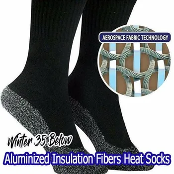 Прямая поставка, зимние носки из алюминизированных волокон Ниже 35, Сохраняют ноги в тепле и сухости, мужские и женские носки из алюминиевого волокна, подарок на Рождество 1121