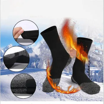 Прямая поставка, зимние носки из алюминизированных волокон Ниже 35, Сохраняют ноги в тепле и сухости, мужские и женские носки из алюминиевого волокна, подарок на Рождество 1121 Изображение 2