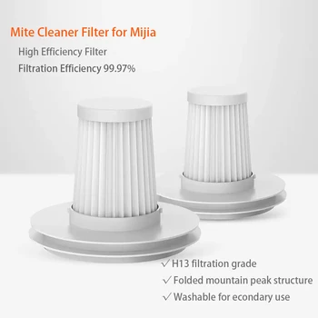 2шт Вакуумный фильтр для удаления клещей для Xiaomi Mijia MJCMY01DY Пылесос Duster Запасные части Аксессуары
