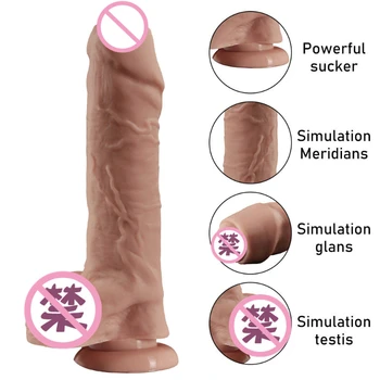 Дилдо. ручная женская игрушка для пениса с крайней плотью, подходит для влагалища, заднего прохода и может играть с крайней плотью и яичками. Супер кожа Изображение 2
