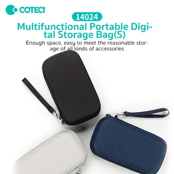 COTECI EVA Layer Жесткие цифровые сумки для хранения наушников зарядного устройства Кабелей передачи данных Электронных аксессуаров Коробка-органайзер для путешествий