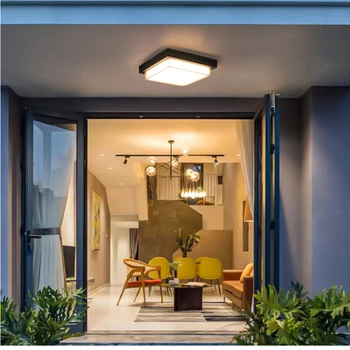 Наружные водонепроницаемые светодиодные настенные светильники с защитой от насекомых, свет в коридоре, Балконные входные ворота, потолочные светильники, Уличные садовые светильники для виллы