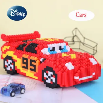 Disney's New McQueen Car Building Blocks DIY Детские Строительные блоки Собранные Игрушки Автомобильные Украшения Развивающие Детские Игрушки Изображение 2