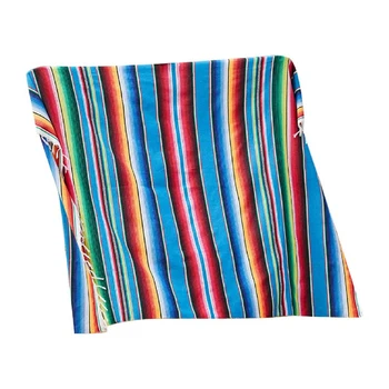 Горячие мексиканские одеяла для продажи, Мексиканская хлопчатобумажная скатерть в полоску из желудя, Настольные одеяла, используемые для мексиканских праздничных одеял