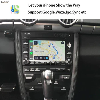 Беспроводной Android Автоматический интерфейс Apple CarPlay для Porsche PCM3.0 977 987 997 Дооснащение экрана воспроизведения автомобиля зеркалом Видео Изображение 2