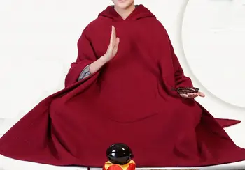 3 цвета унисекс, осенне-зимний и весенний хлопковый плащ для медитации, костюмы для буддийских монахов, накидка для боевых искусств, красный/серый/коричневый