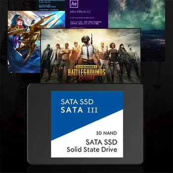 Быстрый SATA SSD sata 4 Тб 2,5 Дюймовый Высокоскоростной SSD 480 ГБ 512 ГБ HD 1 ТБ Внутренний SSD 2 ТБ Твердотельный накопитель Для Ноутбука SSD Notebook Ps4 Изображение 2