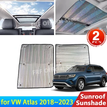 Солнцезащитный козырек на крыше Volkswagen VW Atlas Teramont 2018 ~ 2023 2022 2021 2019 Солнцезащитный Крем на Крыше Теплоизоляция Аксессуары Для ветрового Стекла