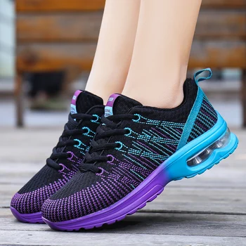 JIEMIAO/ Женская обувь для ходьбы, Спортивная обувь для бега на воздушной подушке, Дышащие кроссовки для бега на шнуровке, Уличные кроссовки для отдыха