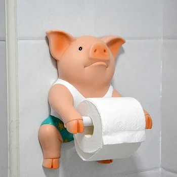 Держатель для туалетной бумаги в стиле свиньи, коробка для салфеток без перфорации, бытовой держатель для бумажных полотенец, Катушечное устройство, аксессуар для ванной комнаты