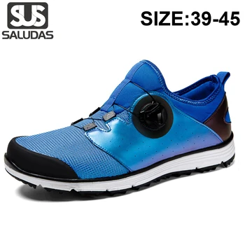 SALUDAS/ Новая Мужская обувь для гольфа, Профессиональная Нескользящая Обувь для тренировок в гольфе с ручкой, Дышащие Удобные Повседневные Кроссовки для Мужчин