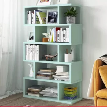 Белый книжный шкаф, кубический блок, высокий независимый книжный шкаф, используется для оформления гостиной, спальни, офиса