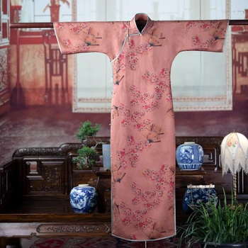 Китайский Традиционный Ципао, Ароматный Газовый Шелк, Чонсам в стиле ретро, Женское китайское вечернее платье, Элегантное Платье