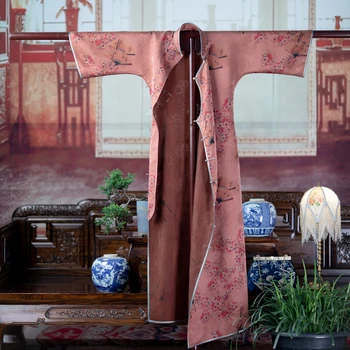 Китайский Традиционный Ципао, Ароматный Газовый Шелк, Чонсам в стиле ретро, Женское китайское вечернее платье, Элегантное Платье Изображение 2