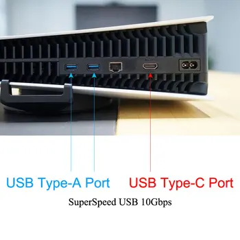 YuXi, 1 шт. для PS5, USB3.0, суперскоростной разъем, разъем порта Type-C, HDMI-совместимый интерфейс, разъем для наушников, Аксессуары Изображение 2