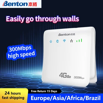 Benton Разблокировал 4G WiFi Lte маршрутизатор для подключения к проводному CPE усилителю интернет-ретранслятору Модему Встроенная антенна с sim-картой