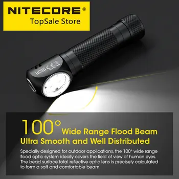 Продажа NITECORE HC35 USB Перезаряжаемый Фонарик L-shpe Налобный фонарь 2700LM Металлическая Магнитная Фара Прожектор 21700 4000 мАч Аккумулятор Изображение 2