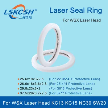 Лазерное уплотнительное кольцо LSKCSH для защитных окон 37 *7 мм и 30 *5 мм WSX 37,5 × 29 × 3,7 мм для лазерной головки WSX KC13 KC15 NC30 SW20