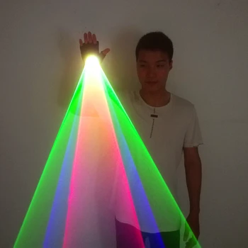 RGB Laser Whirlwind Многоцветный лазер Vortex Laser Man Сценические принадлежности Светодиодные лазерные перчатки Для выступлений в ночном клубе Изображение 2