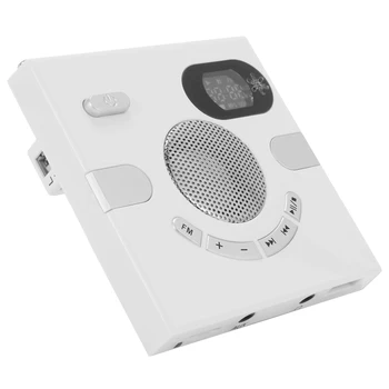 Настенный Динамик Fm-радио с дисплеем времени, разъем для наушников, Поддержка Aux Audio Tf-карты, USB-диска, Mp3-плеера, USB-зарядки Изображение 2