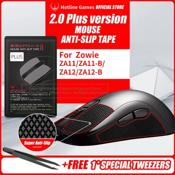 Противоскользящая лента для мыши Hotline Games 2.0 Plus для улучшения сцепления с игровой мышью Zowie Za11, Za11-b, впитывает влагу, легко наносится Изображение 2