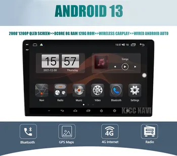 Android 13 Для GMC Yukon Chevrolet Tahoe Suburban 2008-2012 Автомобильный Мультимедийный плеер Аудио FM GPS Навигация Авторадио Carplay Изображение 2
