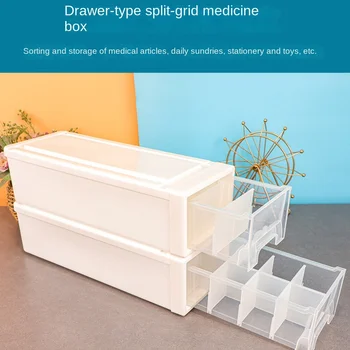 Тип ящика для домашнего хранения Разделенная коробка для лекарств Классификация Корзина для лекарств Разделенная Лента для коробки для лекарств