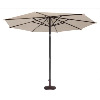 Coolaroo Круглый рыночный зонт для патио, 90% УФ, 11 ', Зонты с дымчатым оттенком, пляжный зонт, открытый зонт Изображение 2