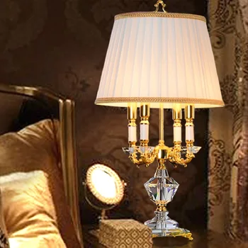 Модная Хрустальная настольная лампа Ofhead k9, Роскошная Высококачественная Хрустальная настольная лампа Для спальни, лобби, Abajur De Mesa Lamparas Изображение 2