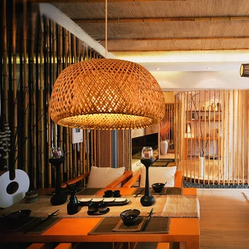 Люстра в Юго-Восточной Азии, Японский Бамбуковый фонарь, Чайный Домик, Ресторан, Винный ресторан, Бамбуковые художественные лампы Изображение 2