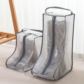 сумка для хранения ботинок Водонепроницаемая пылезащитная прозрачная сумка для защиты обуви переносной карман для ботинок на молнии для домашнего хранения в путешествиях