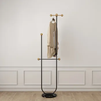 Простая и роскошная дизайнерская вешалка для одежды Вешалка для одежды Nordic Floor Мраморная металлическая вешалка для одежды Держатель сумки