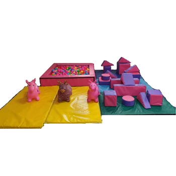 Мягкая игровая площадка в помещении, зона с губчатыми блоками Мягкий игровой набор для малышей Форма для игры в пенопласт для детского мяча Коврики для бассейна Игровой центр для ребенка