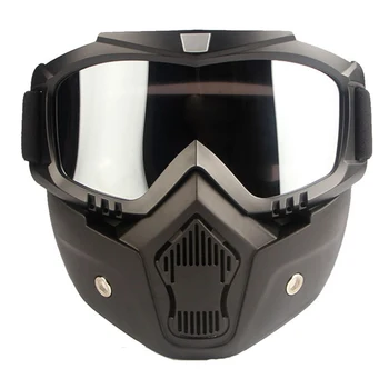 Тактическая Страйкбольная Охотничья Тактическая Маска Ветрозащитные Лыжные очки Модульные Очки Для мотокросса Защитные Очки Goggle Mask Изображение 2